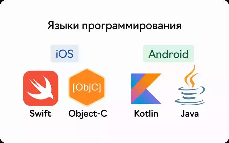 Как выбрать язык программирования для разработки мобильного приложения для iOS и Android